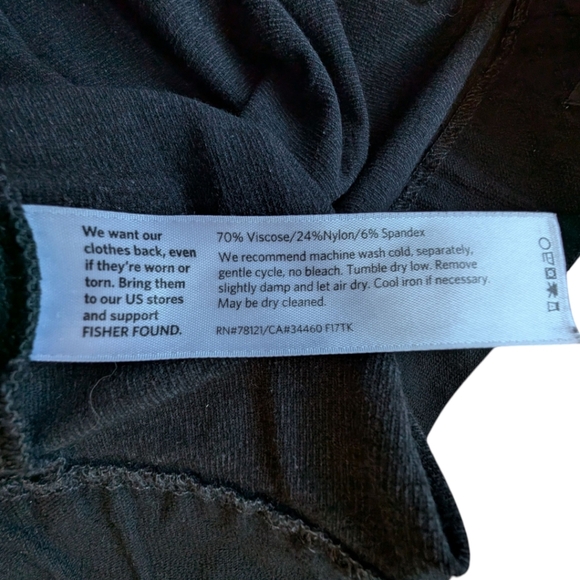 Eileen Fisher High Waist Slim Crop Black Washable Stretch Crepe Pant Women XL - Picture 4 of 15